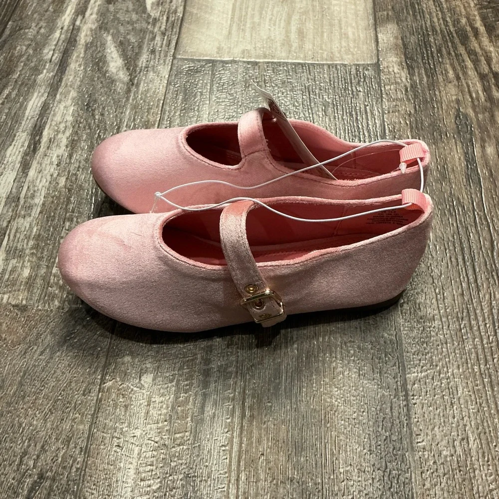 H&M Light Pink Velvet Mary Jane Shoes for Kids Size 13.5 - Picture 7 of 12